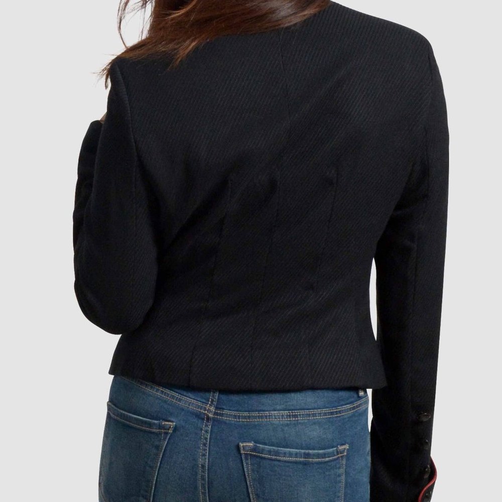 OLGYN Women’Double Breasted Black Military Jacket - Picture 2 of 4